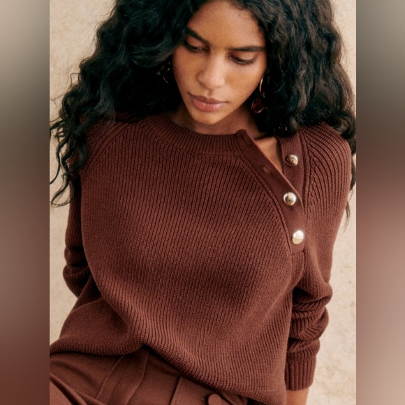 Sezane Sweaters - NWOT Sezane Gary Jumper in caramel, Size Small
